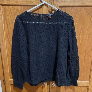 Banana Republic Black Lace Sheer Top